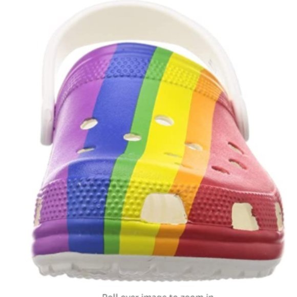 CROCS Shoes - Crocs Rainbow Unisex Adult Clog Slip on Shoes